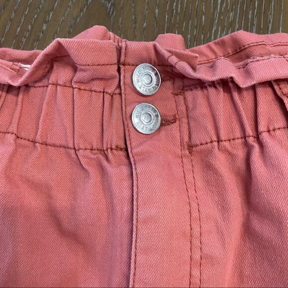 Wild Fable Paperbag Shorts Womens Large Double Button Pockets Pink High Waisted - Picture 3 of 9